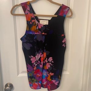 Atelier Nicole Miller Sleeveless Printed Blouse